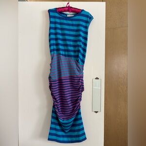 Stretch fitted ruched multicoloured dress
Rayon spandex